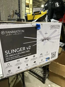 Fanimation Slinger V2 72 Inch Ceiling Fan Nickel Finish Parts - Blade Holder Set - Picture 1 of 3