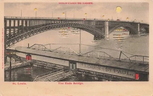 Hold to Light-The Eads Bridge-MO-St. Louis, Missouri c1910 A43 - Picture 1 of 2
