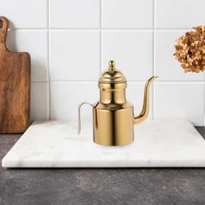  Olive Oil Can Dispenser Gold Hemoton Kitchen Stainless Steel Pot - Picture 1 of 11