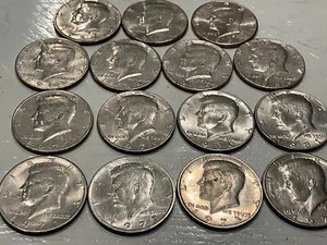 FIFTEEN (15) UNCIRCULATED JOHN F. KENNEDY COLLECTIBLE HALF DOLLARS 1971 TO 1992 - Picture 1 of 24