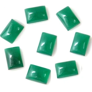Cabujón rectangular de ónix verde de 5x7 mm a 20x25 mm piedra preciosa suelta calibrada natural - Imagen 1 de 4