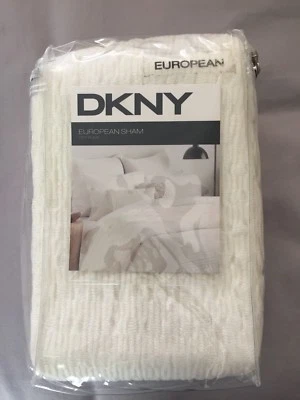 DKNY CITY PLISADO BLANCO ROTO EURO ALMOHADA FARSA - NUEVO Foto 1 de 2