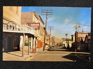 Virginia City Nevada NV Main Street Signs 1950 Antique Photo Postcard - Picture 1 of 2
