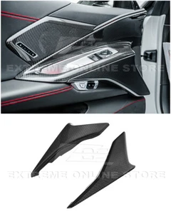 For 20-Up Corvette C8 | CARBON FIBER Interior Door Pillar Bottom Panel Cover - Picture 1 of 12
