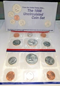 1998 P&D United States Mint Uncirculated Coin Set - Picture 1 of 1