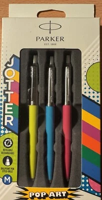 Parker pen jotter Set Of 3 (blue,yellow and Pink) Made In France - image 1 of 2