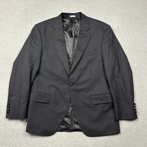 Peter Millar Blazer Jacket Mens 42 S Black Wool Sport Coat Suit - Picture 1 of 15