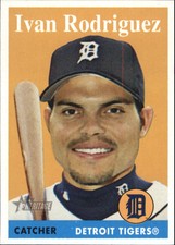 2007 Topps Heritage Baseball Card #370 Ivan Rodriguez