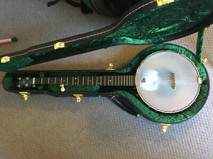 White Mountain Sholo Banjo Zebra Wood/Walnut Open Back Banjo - Picture 1 of 12