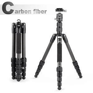 MENGS Profi Kamera Stativ Kohlefaser + 360° Drehbar Kugelkopf Stativ 148cm DSLR - Bild 1 von 10