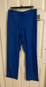 Neu mit Etikett Größe Medium Tall Scrub-Hose einfarbig royalblau Baumwollmischung Taschen 34 Zoll - Schrittlänge - Bild 1 von 6