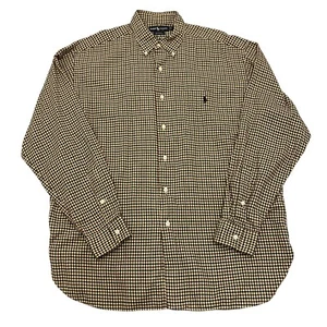 Ralph Lauren McMeel Shirt Check Mens L Classic Fit Long Sleeve 100% Cotton - Picture 1 of 13