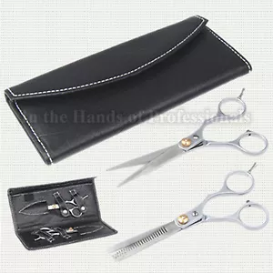 APT ProShears2A barbiere + diradamento off-set temperato ghiaccio SS finitura antiriflesso custodia f - Foto 1 di 6