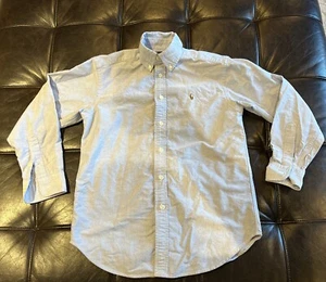 Kids Ralph Lauren Slim Large Long Sleeve Blue Chambray Button Down Shirt Size 12 - Picture 1 of 7