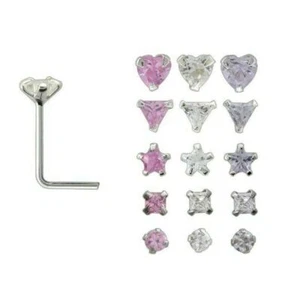 Nasenpiercing,Nasenstecker,Nasenring,Nasenschmuck,925 Silber,n28 - Picture 1 of 6