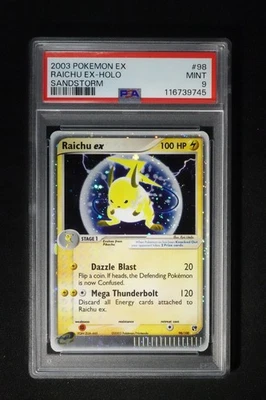 Pokemon Raichu ex EX Sandstorm Holo Ultra Rare #98 PSA 9 Mint - Image 1 of 2