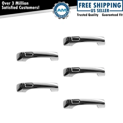 Juego de 5 manijas de puerta exterior totalmente cromadas para 06-10 Hummer H3 H3T Foto 1 de 4