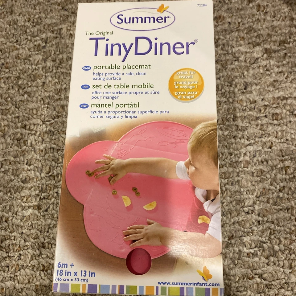 Mantel individual portátil Summer Tiny Diner rosa Foto 1 de 1