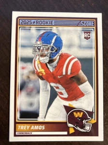 2025 Panini Score Base Trey Amos Rookie Washington Commanders #92 - Picture 1 of 1