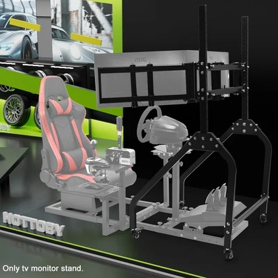 Hottoby Dreifach-Monitorständer mit Feststellrollen — für alle Cockpits