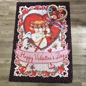 Mary Engelbreit Jardín Patio Bandera Grande Exterior Feliz Día de San Valentín - Imagen 1 de 6