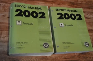 2002 PONTIAC Factory OEM BONNEVILLE SERVICE SHOP MANUAL VOL 1 and 2 SET - Picture 1 of 1