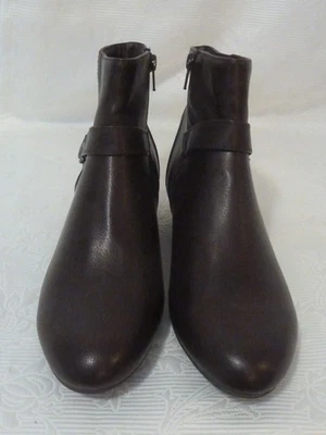 Laura Ashley Brown Faux Leather Ankle Boots Size 9.5 M - Image 1 of 2