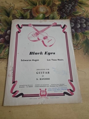 S.Ranieri черные глаза для классической гитары чрезвычайно редкая ноты - Изображение 1 из 2
