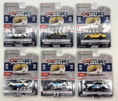 2023 Greenlight Hot Pursuit Series 45 Set of 6 Diecast Police Cars 1/64 Scale - Image 1 of 4