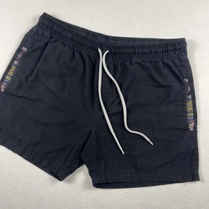 Wowie Shorts Herren klein schwarz Tribal Aztekenbesatz Kordelzug Baumwollmischung Outdoor - Bild 1 von 16