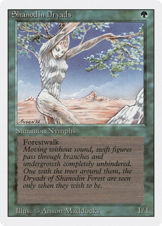 Shanodin Dryads (REGULAR) x1 - MTG Revised Edition 3ED #216 - Image 1 of 1