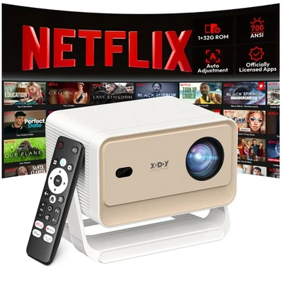 XGODY N6 Pro Netflix Official Video Beamer 4K FHD Projektor Autofokus Whale OS - Bild 1 von 4