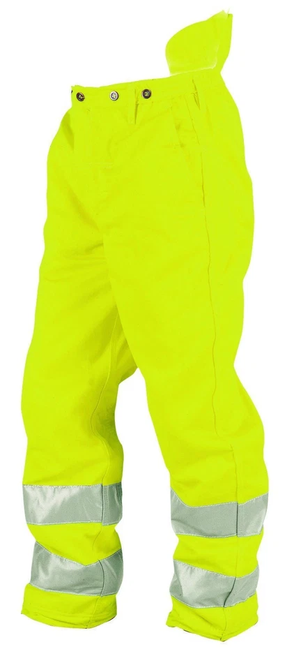 PANTALON ANTI-COUPURE TXL HAUTE VISIBILITÉ JAUNE FLUOR. 2 BANDES RÉFLÉCHISSAN... - Photo 1/1