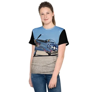 Youth crew neck t-shirt airplane - Picture 1 of 29