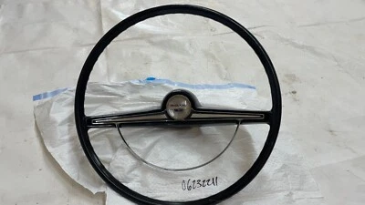1963 Chevy Bel Air Steering Wheel Chevrolet Chrome Horn Ring Cap Dash Trim  - Image 1 of 4