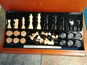 Chess / Checkers set Folding wooden case Complete set Cardinal - Picture 1 of 11