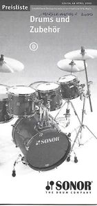 Price List  - Sonor - Drums Accessories - 2000 - Brochure GERMAN language(MU23) - Picture 1 of 1