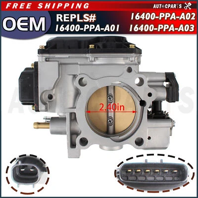  Corpo do acelerador para Honda CR-V 2.4L 2005-2006 16400-PPA-A01 16400-PPA-A02 - Imagem 1 de 4