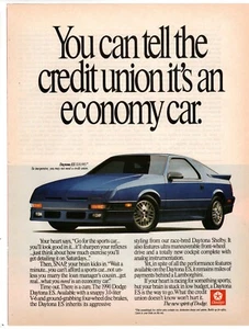 1990 Dodge Daytona ES Print Ad Sports Illustrated Say It's an Economy Car 8.5x11 - Picture 1 of 1