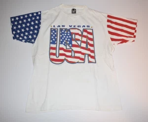 Camiseta vintage, mangas bandera de Las Vegas EE. UU., punta única, EE. UU., grande para hombre - Imagen 1 de 16