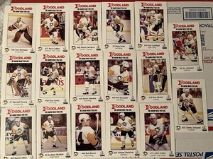 89-90 Pittsburgh Penguins Foodland Set Lemieux 17 Cards, 2 Variants