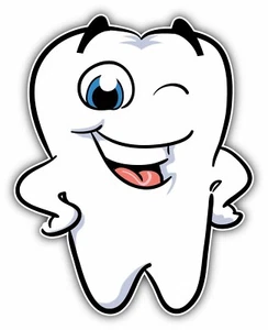 Calcomanía adhesiva para ventana parachoques coche dentistas dientes sonrientes 5"X4" - Imagen 1 de 1