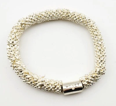 Brazalete Monet elástico tono plata cuentas talla única para la mayoría Foto 1 de 3