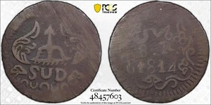 1814 Oaxaca, Mexico Morelos SUD 8 reales Calico-1344: PCGS F12 - Picture 1 of 1