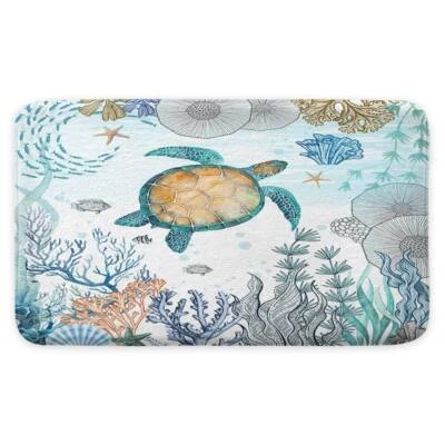 Meeresschildkröte Fisch Cora Badteppich Badvorleger Badmatte Duschvorlage Bad - Bild 1 von 4