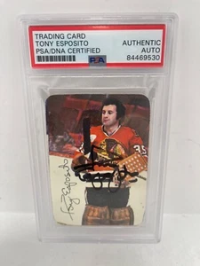 Tony Esposito PSA/DNA Certified Authentic Auto 1976 Topps Card #3 Chicago Goalie - Picture 1 of 2