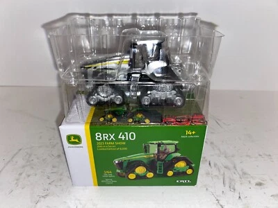 1/64 John Deere 8RX 410 SILVER CHASE Farm Show 2023 - Image 1 of 4