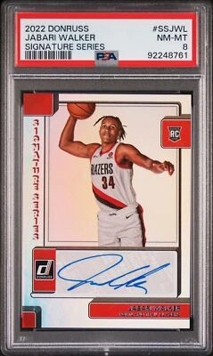 *PSA 8* Jabari Walker 2022 Donruss Signature Series - AUTO #SSJWL - - Image 1 of 2