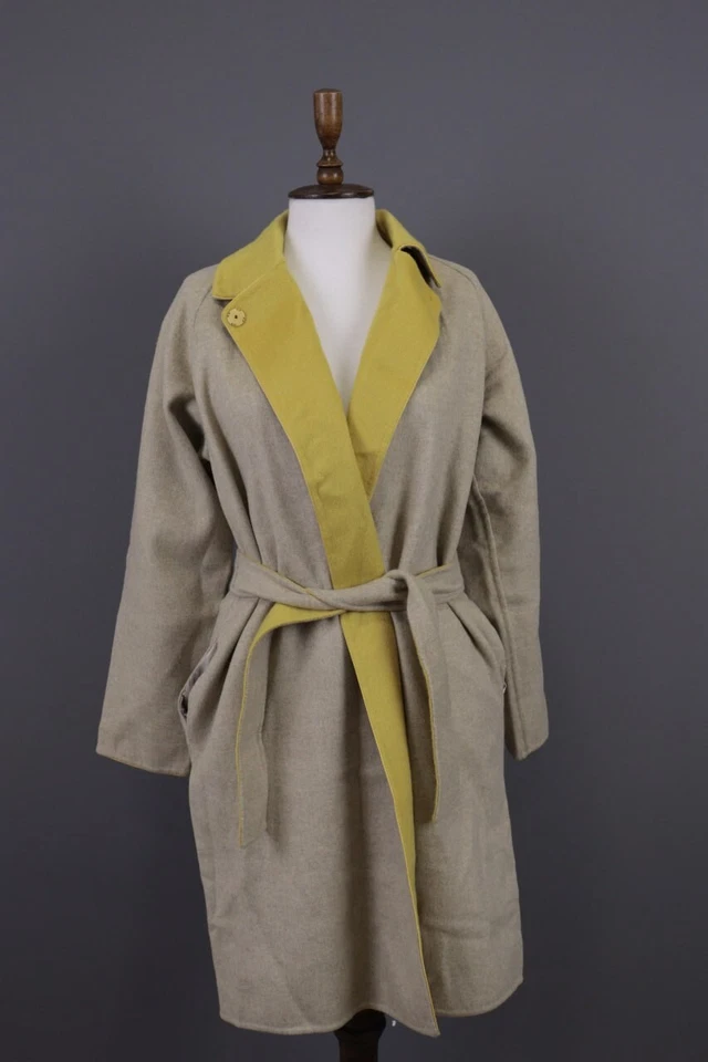 MAX MARA Beige Wool Angora Belted Oversized Coat Size I 40 / GB 8 / USA 6 - Image 1 of 4