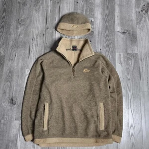 Men Vintage Lowe Alpine TEDDY FLEECE JACKET+ Teddy Hat Size S Oversize /M Japan - Picture 1 of 12